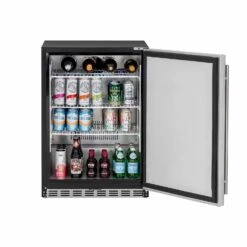 Summerset SSRFR-24S 24-Inch Outdoor Refrigerator, 5.3 Cubic Feet -Weber Store ssrfr 24s ssrfr 24sr c 01 20