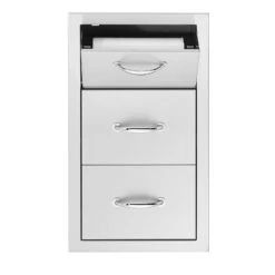 Summerset SSTDC-17 Vertical Double Drawer & Paper Towel Holder Combo, 17.75x30.325-Inch -Weber Store sstdc 17 c 01 20