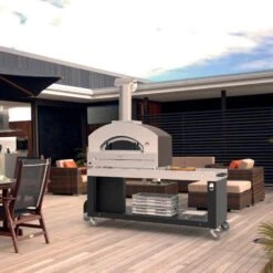 Alfa Stone Medium 40-Inch Countertop Gas Pizza Oven -Weber Store stone oven copper ls 01 20