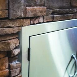 Summerset SSTDC-17M Vertical Double Drawer & Paper Towel Holder Combo With Masonry Frame, 17-Inch -Weber Store summerset masonry detail 01 20