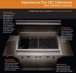 TEC Patio 2 FR Freestanding Infrared Gas Grill On Cabinet Pedestal, 44-Inches 9 TEC Patio 2 FR Freestanding Infrared Gas Grill On Cabinet Pedestal, 44-Inches -Weber Store tec about img 3