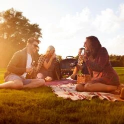 Napoleon TQ285-BL-1 TravelQ Portable Tabletop Gas Grill, Propane -Weber Store tq285 lifestyle warm sunny day 1