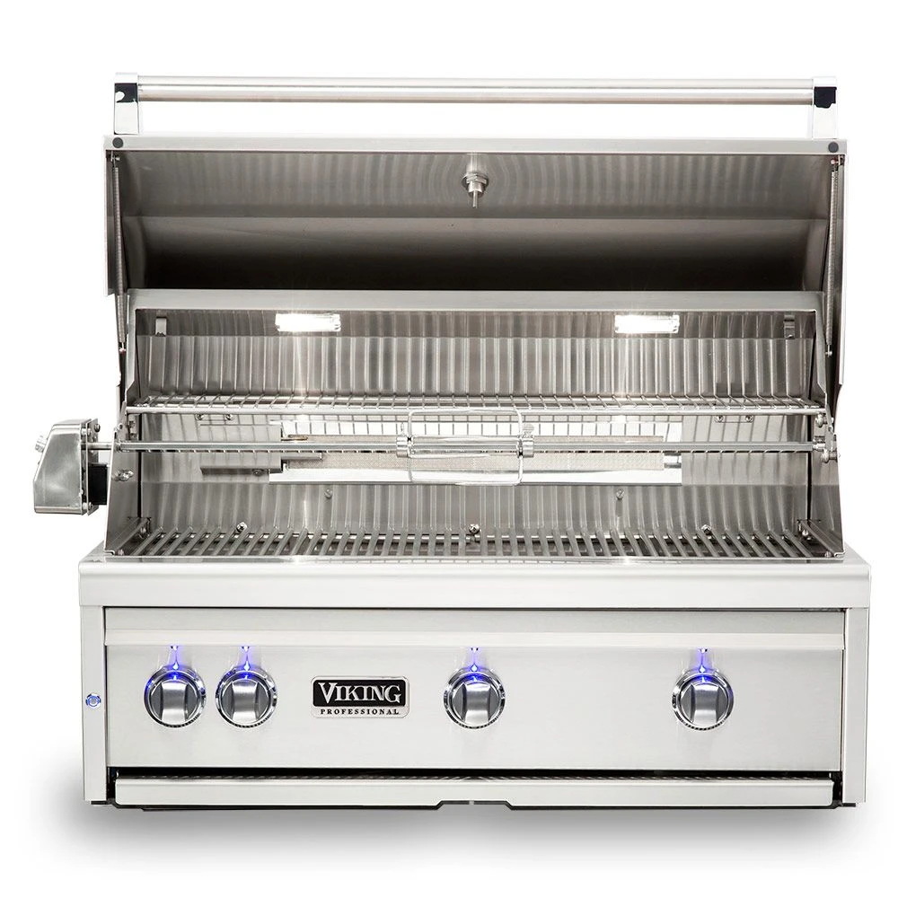 Viking 5 Series Stainless Steel Built-In Gas Grill With ProSear Burner & Rotisserie, 36-Inch (VQGI536) 4 Viking 5 Series Stainless Steel Built-In Gas Grill With ProSear Burner & Rotisserie, 36-Inch (VQGI536) - Image 2