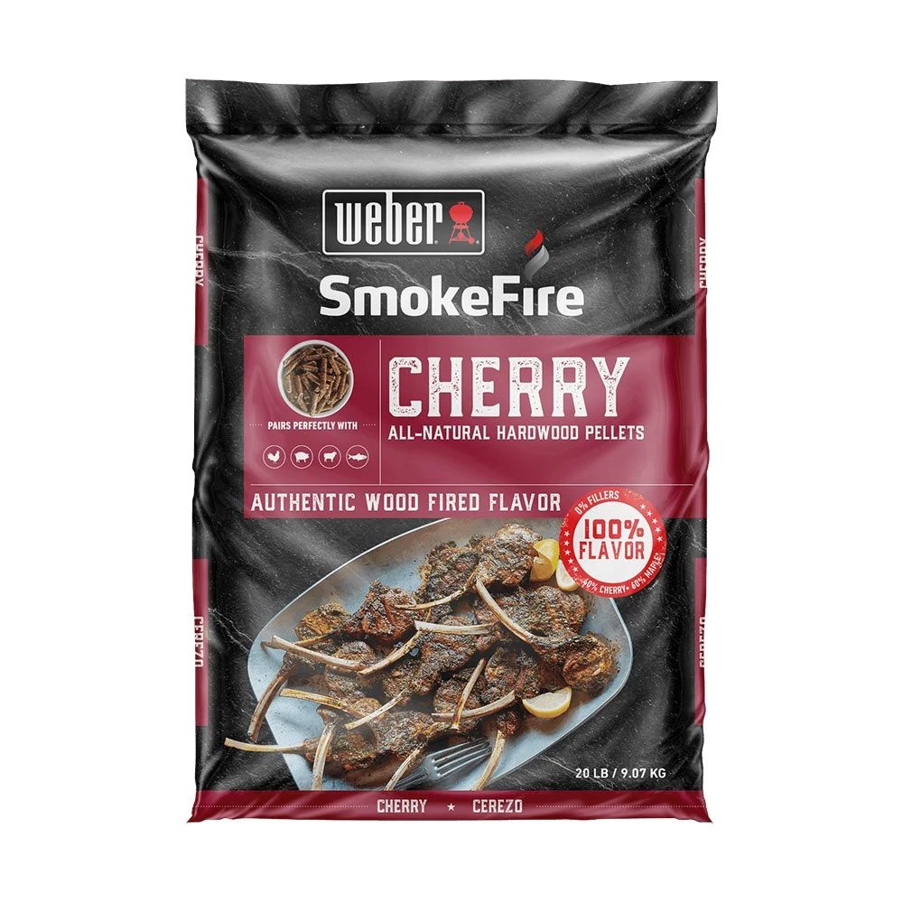 Weber All-Natural Hardwood Pellets, Cherry, 20lb (WEB-190005) 3 Weber All-Natural Hardwood Pellets, Cherry, 20lb (WEB-190005)