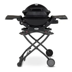 Weber Q1200 Portable Propane Gas Grill With Side Tables On Scissor Cart (WEB-Q1200-PCART) -Weber Store web 51010001 web 6557 b2 05 22