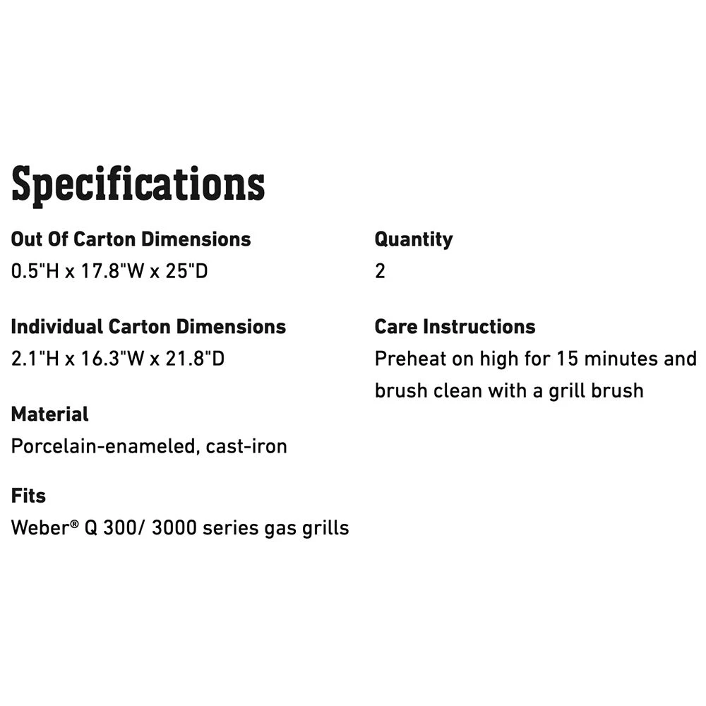 Weber Grates For Q 300/3000 Series Grills (WEB-7646) 8 Weber Grates For Q 300/3000 Series Grills (WEB-7646) - Image 6
